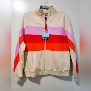 Women's Color Cream Block Stripe Zip-Up Track Jacket - LEGO® Collection